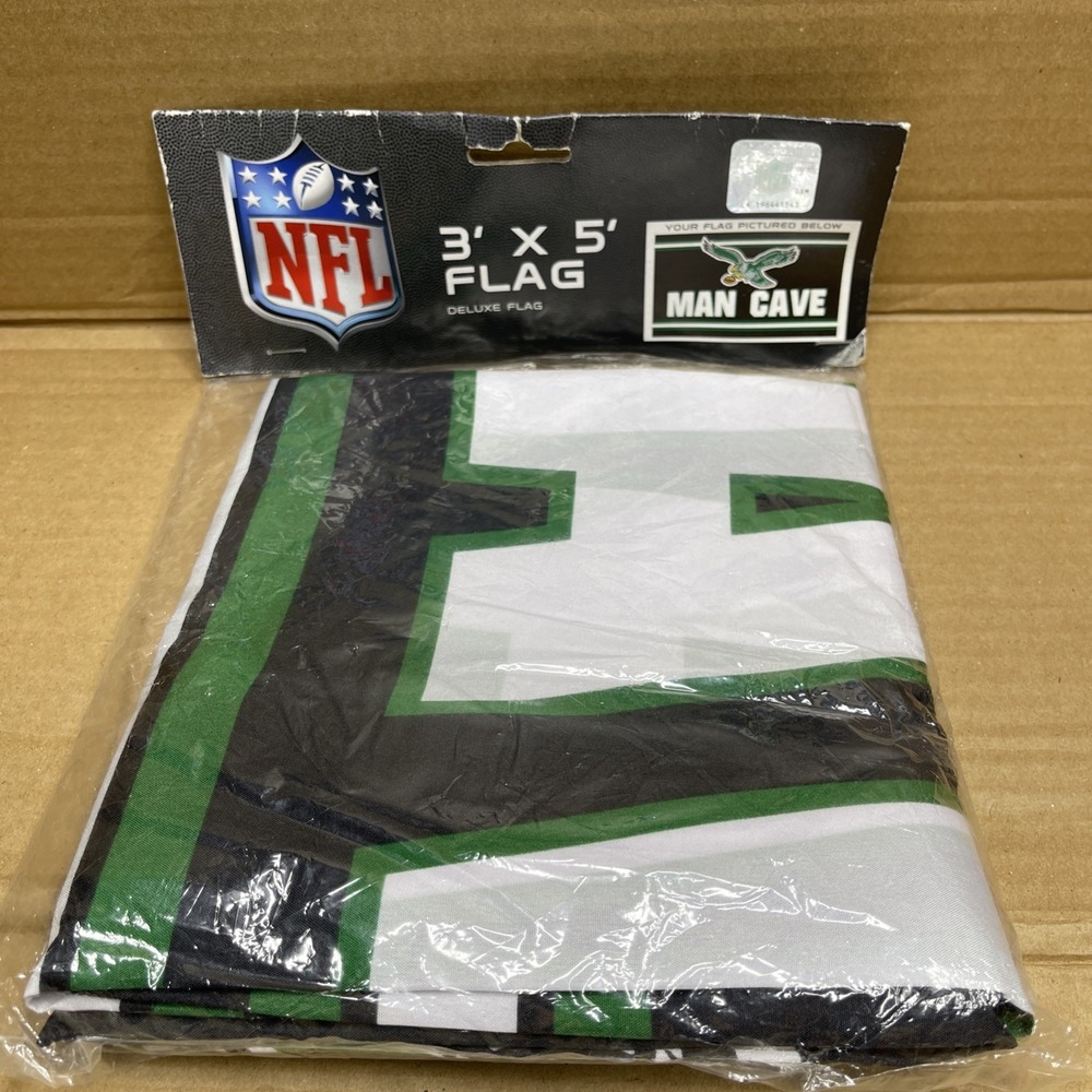 Philadelphia Eagles Man Cave Flag 3x5 NFL Deluxe Officially Licensed Sealed